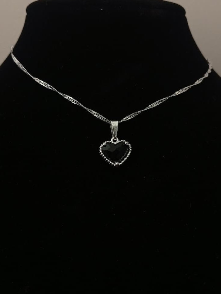 Collar Corazón Obsidiana