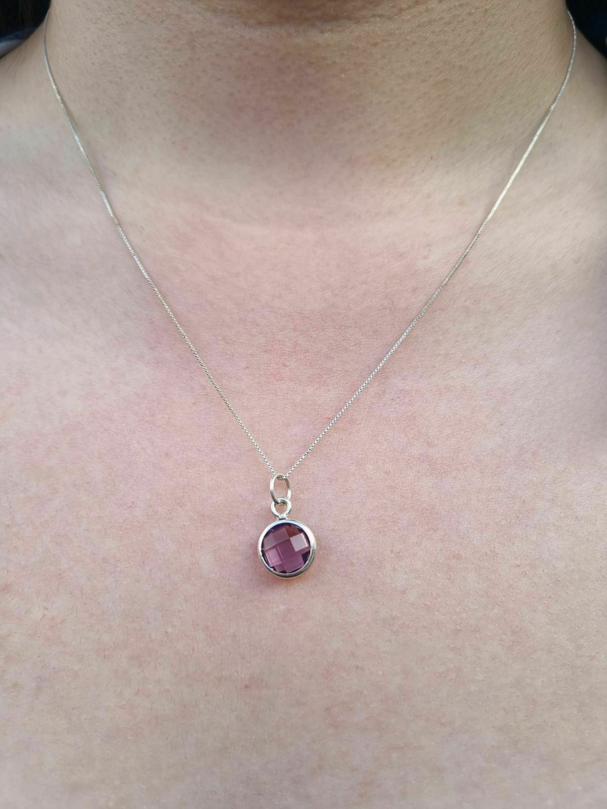 Collar Punto de Luz Amatista XL